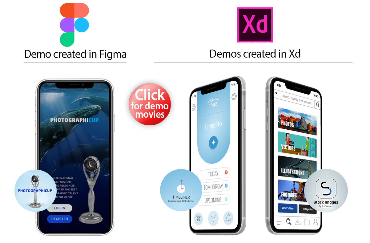 figma and adobe XD demos